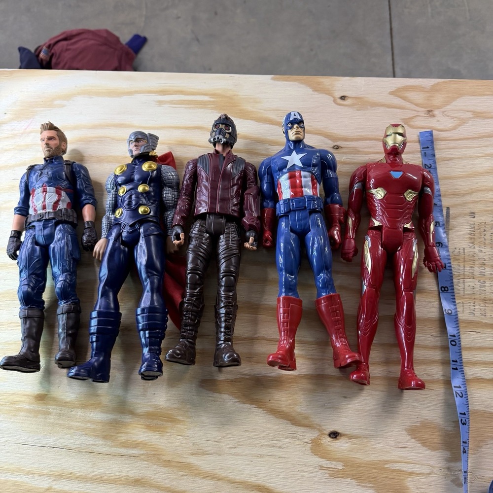 Marvel Avengers Action Figures Lot Captain America Iron Man Thor Star-